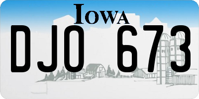 IA license plate DJO673