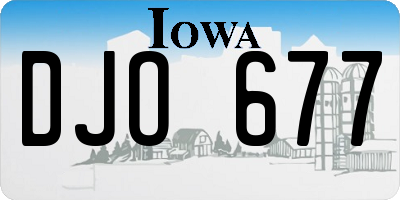 IA license plate DJO677