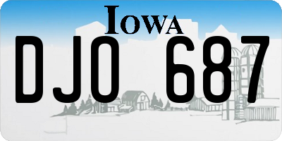 IA license plate DJO687