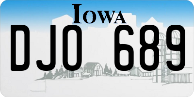 IA license plate DJO689
