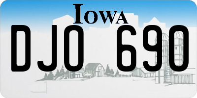 IA license plate DJO690