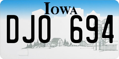 IA license plate DJO694