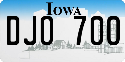 IA license plate DJO700