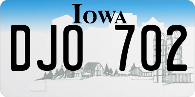IA license plate DJO702