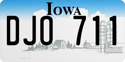 IA license plate DJO711