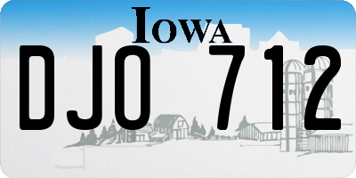 IA license plate DJO712