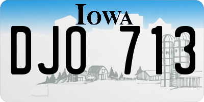 IA license plate DJO713