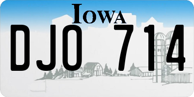 IA license plate DJO714