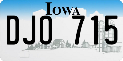 IA license plate DJO715