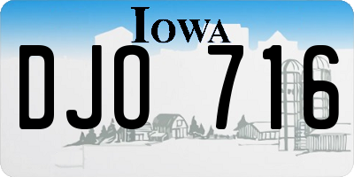 IA license plate DJO716