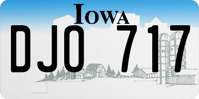 IA license plate DJO717