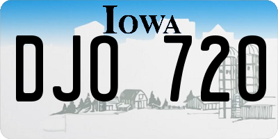 IA license plate DJO720
