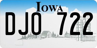 IA license plate DJO722