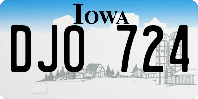 IA license plate DJO724