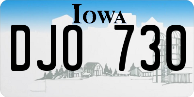 IA license plate DJO730