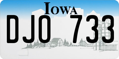 IA license plate DJO733