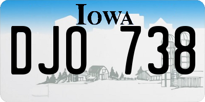 IA license plate DJO738