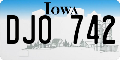 IA license plate DJO742