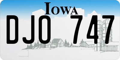 IA license plate DJO747