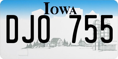 IA license plate DJO755
