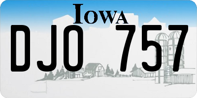 IA license plate DJO757