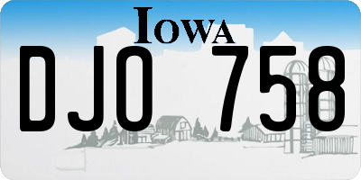 IA license plate DJO758