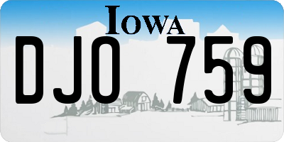 IA license plate DJO759