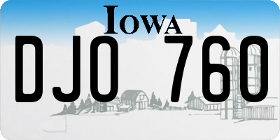 IA license plate DJO760
