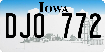 IA license plate DJO772