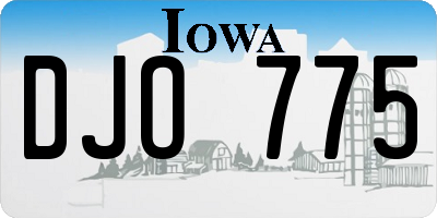 IA license plate DJO775