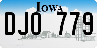 IA license plate DJO779