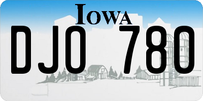 IA license plate DJO780