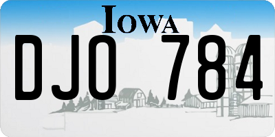 IA license plate DJO784