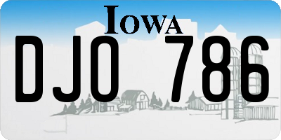 IA license plate DJO786