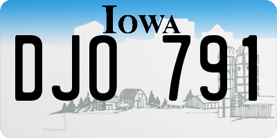 IA license plate DJO791