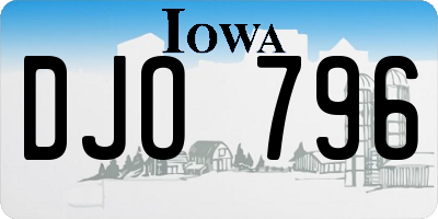 IA license plate DJO796