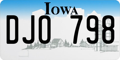 IA license plate DJO798