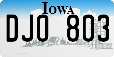 IA license plate DJO803