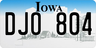 IA license plate DJO804
