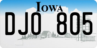 IA license plate DJO805