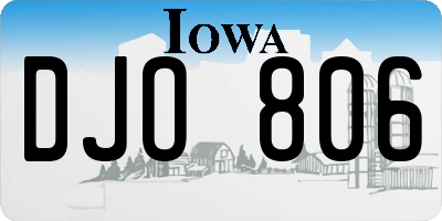 IA license plate DJO806