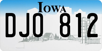 IA license plate DJO812