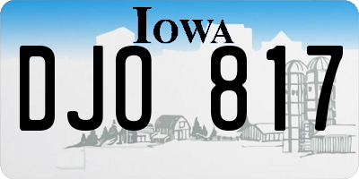 IA license plate DJO817