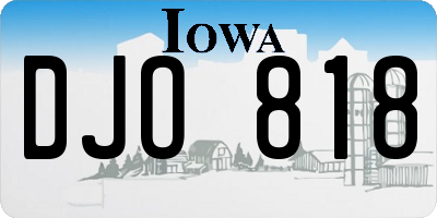 IA license plate DJO818