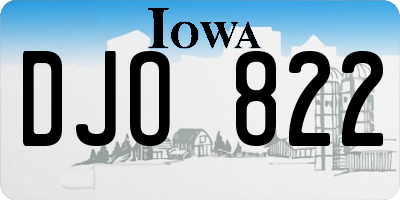 IA license plate DJO822