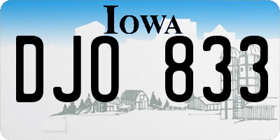 IA license plate DJO833