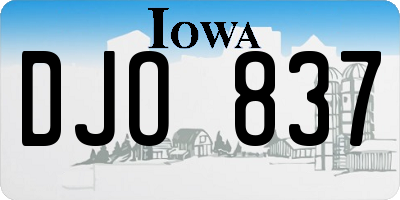 IA license plate DJO837