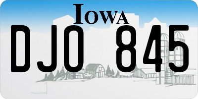 IA license plate DJO845