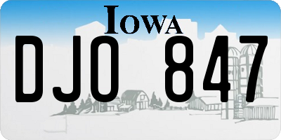 IA license plate DJO847