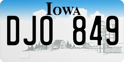 IA license plate DJO849